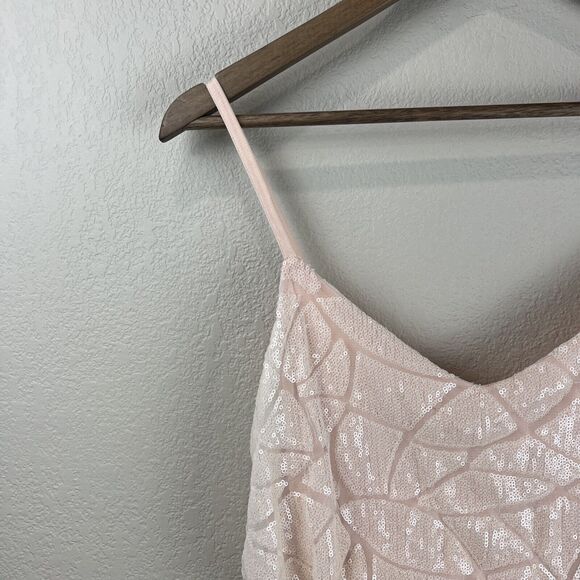 Slate And Willow Dress Women 4 Pink‎ Maxi Sequins Classic Wedding Guest Spring - Picture 3 of 12